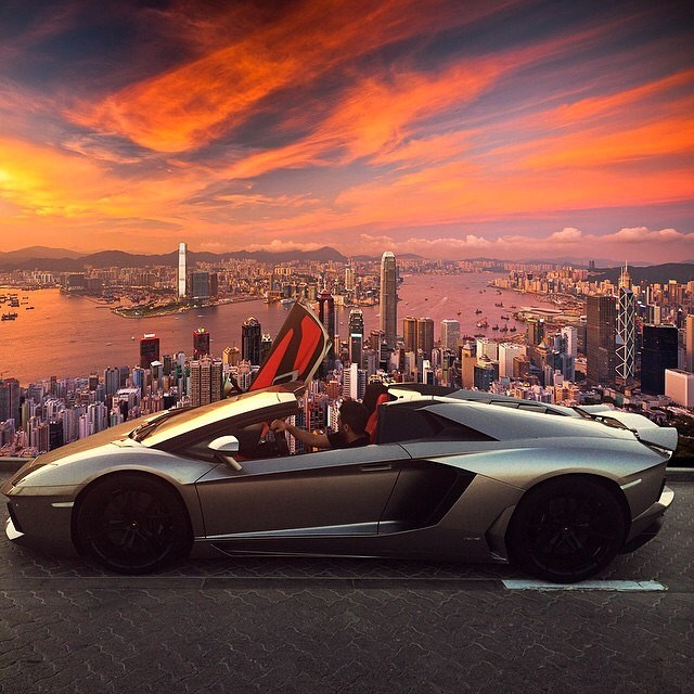 Amazing Lamborghini and even more amazing view.