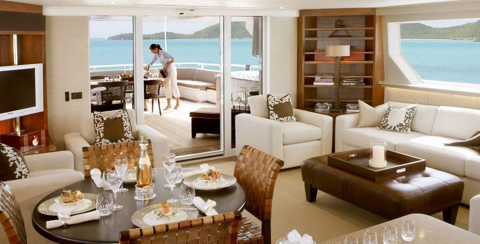 Luxury yacht interior