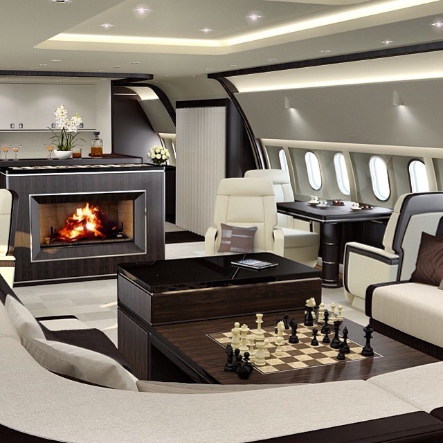 Private jet.
