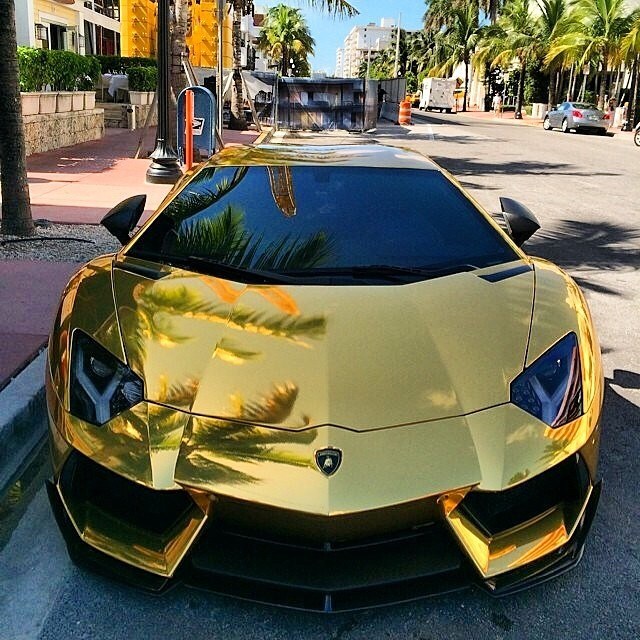 Golden Lamborghini.