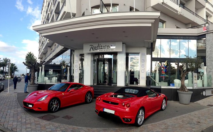 Ferrari F430 Spider & California spotted in Radisson Blu.
