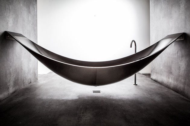 Carbon Fiber Vessel Hammock Bathtub by Splinter Works