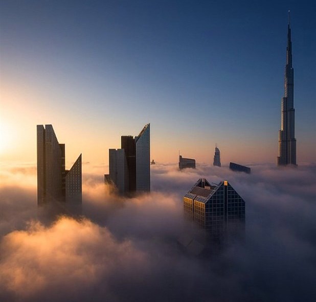 Dubai in the clouds.