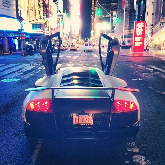 Lamborghini Murcielago in Times Square, NY.