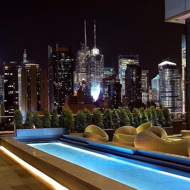 Rooftop view from Ink48 Hotel Kimpton in New York City.