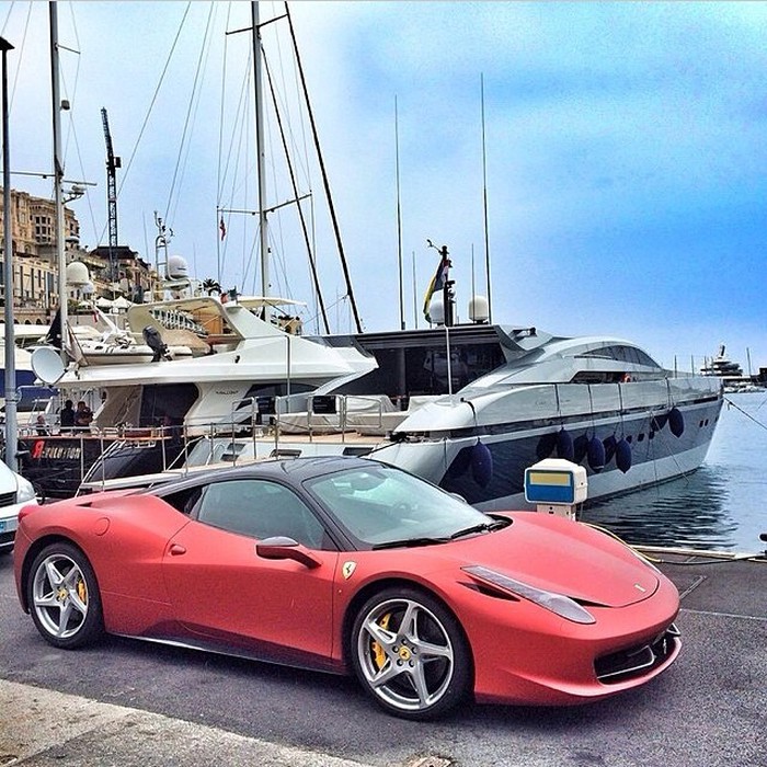 Supercars and yachts are always a great combo.