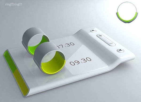 Couples' alarm clock-  the ring vibrates to wake only you 