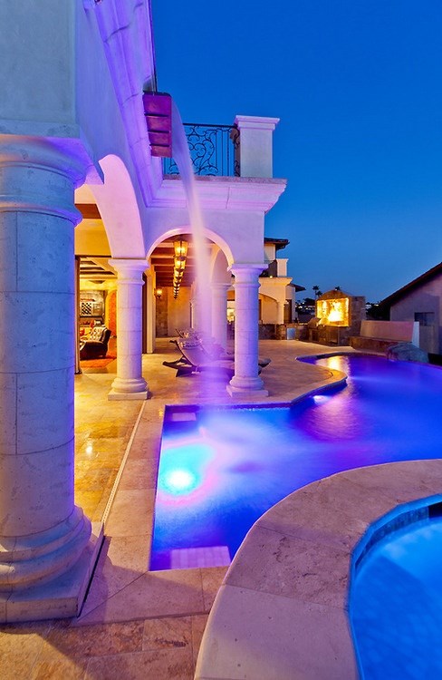 Huge arches with entertainment area under! Love it!