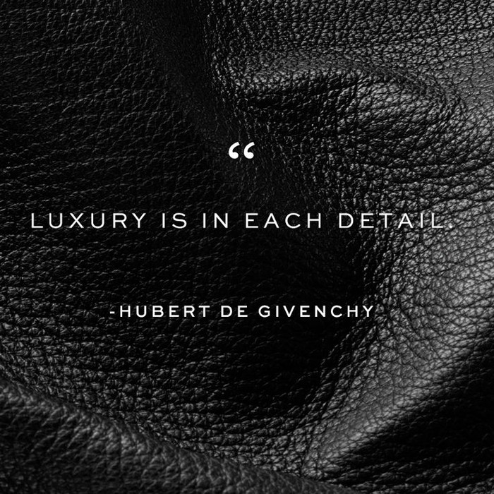 Luxury is in each detail.