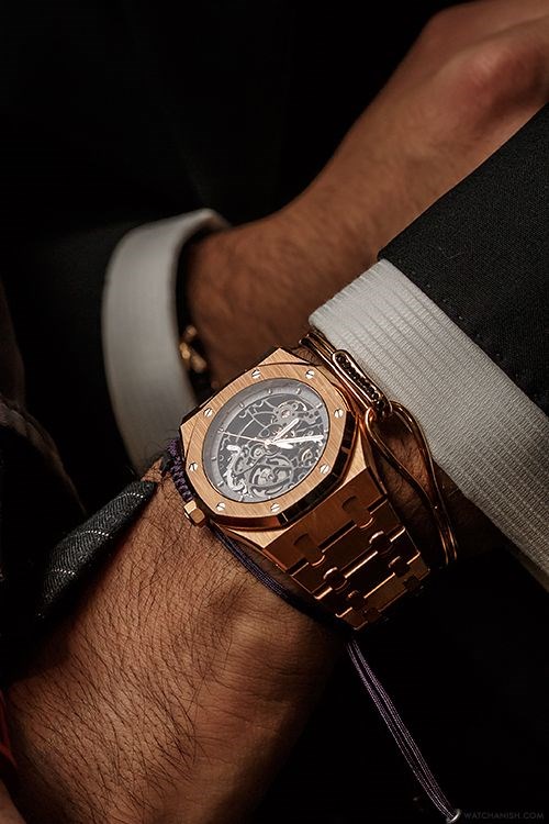 Anil Arjandas' rose gold AP Skeleton.