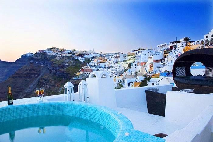 Summer in Santorini.