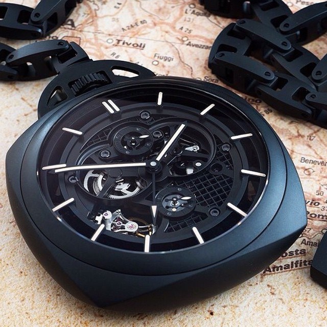 Black Ceramic Panerai Pocket Watch.