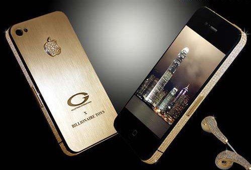 Billionaire Toys: iPhone with gold and diamonds
