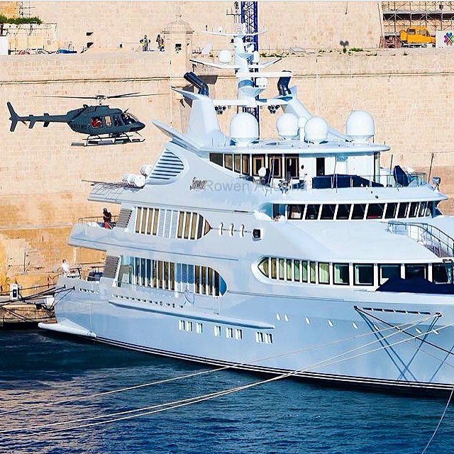Chopper to the MegaYacht.