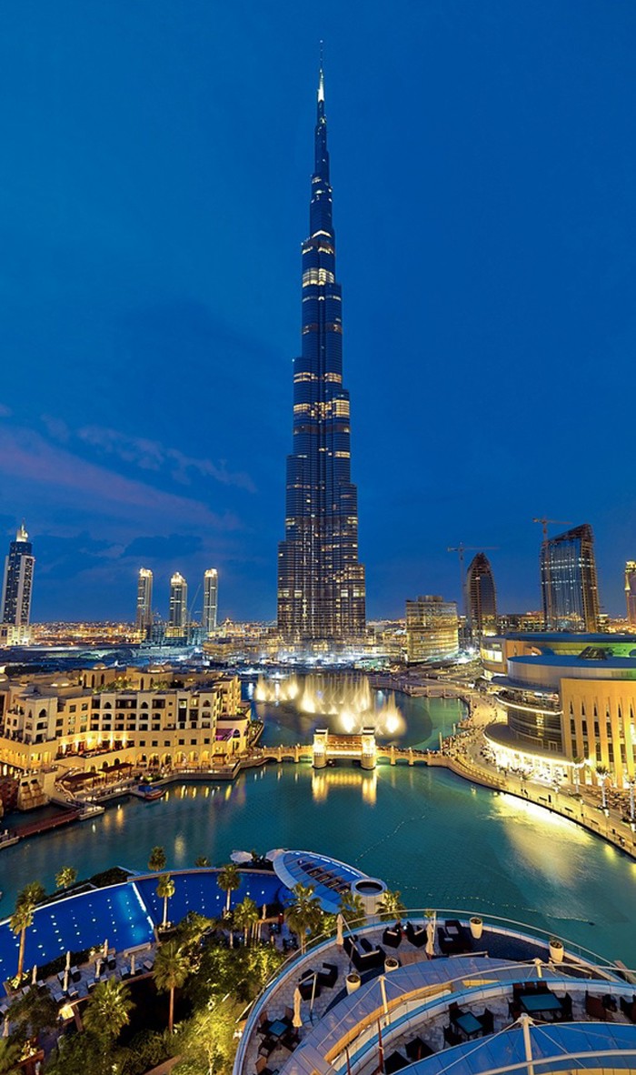 The Burj Khalifa in Dubai.