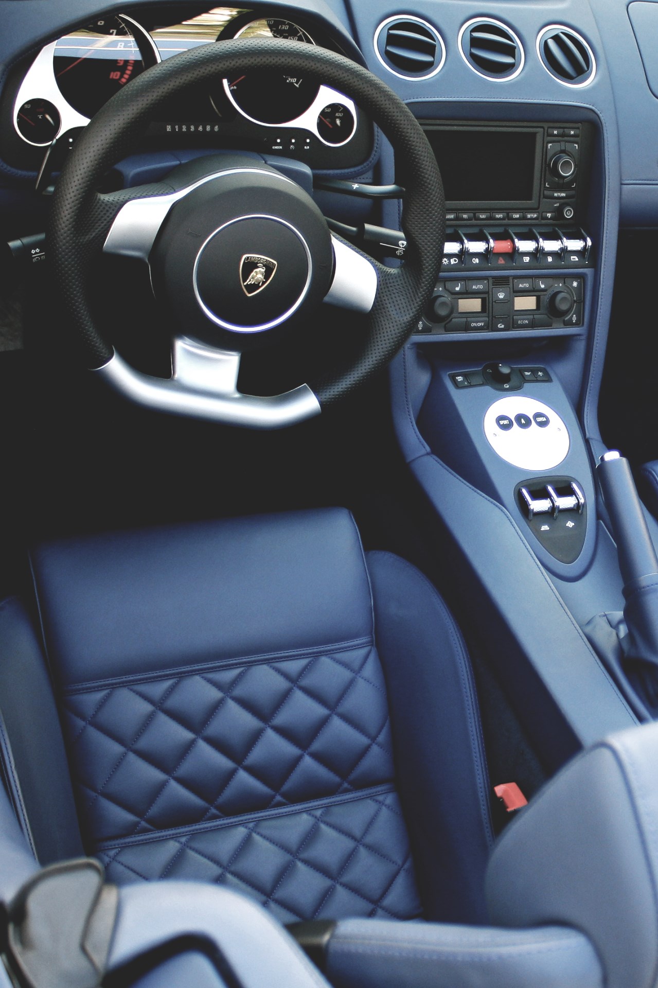 Lamborghini interior.