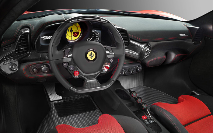 2014 Ferrari 458 Speciale interior.
