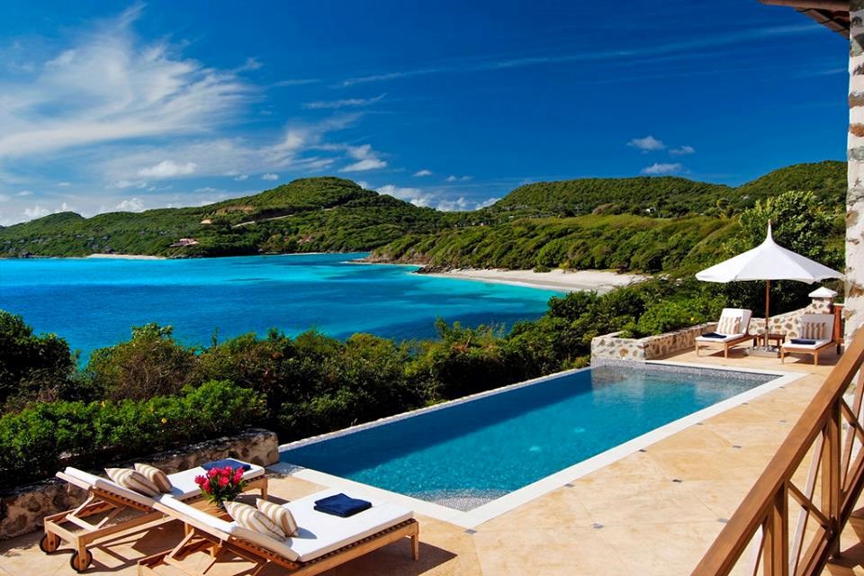 Beach house pool with an amazing view.