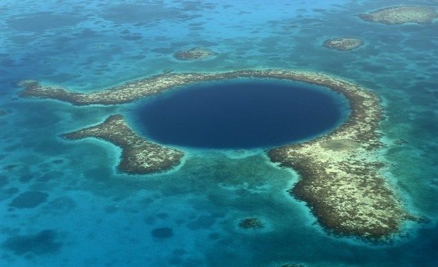 Belize's Blue Hole is a popular dive spot 