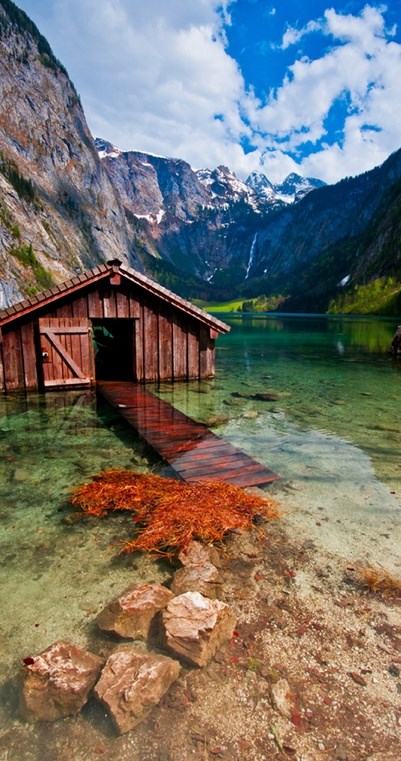 'Obersee' in Berchtesgaden National Park in southeastern Germany.