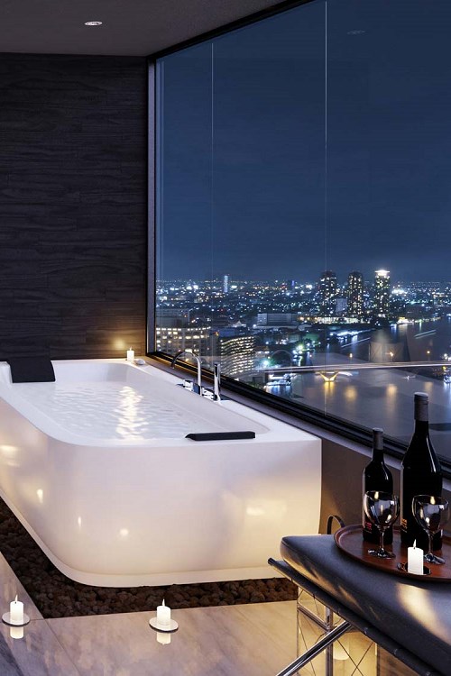 Bath with a view.