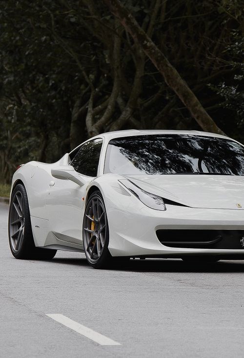 Ferrari 458 in white.