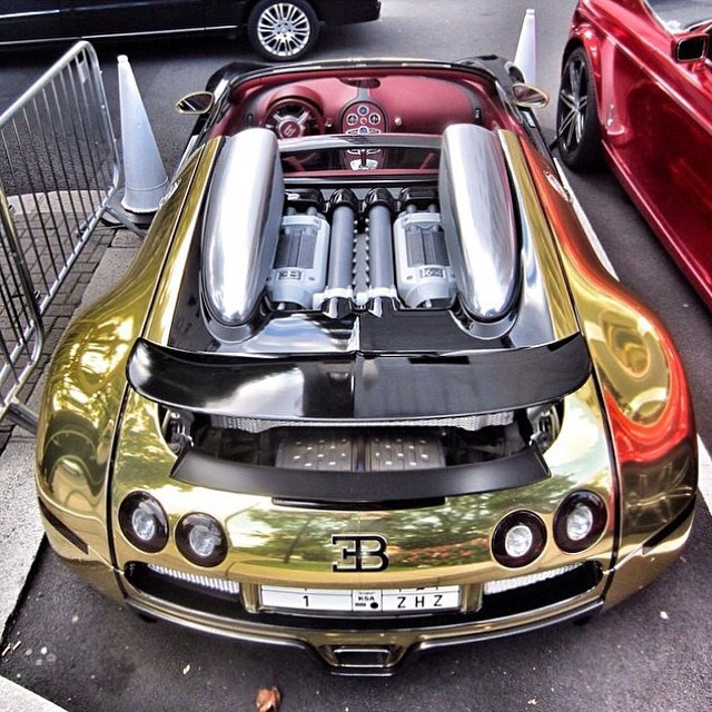 Gold Bugatti.