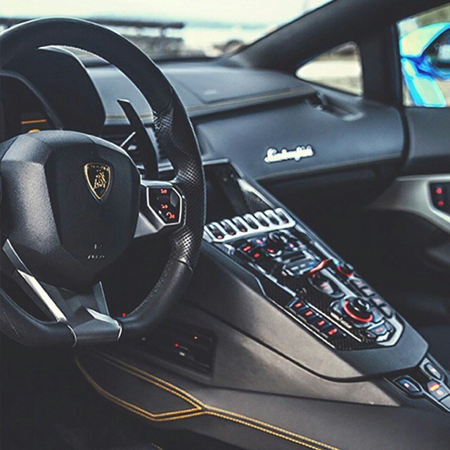 Lamborghini interior.