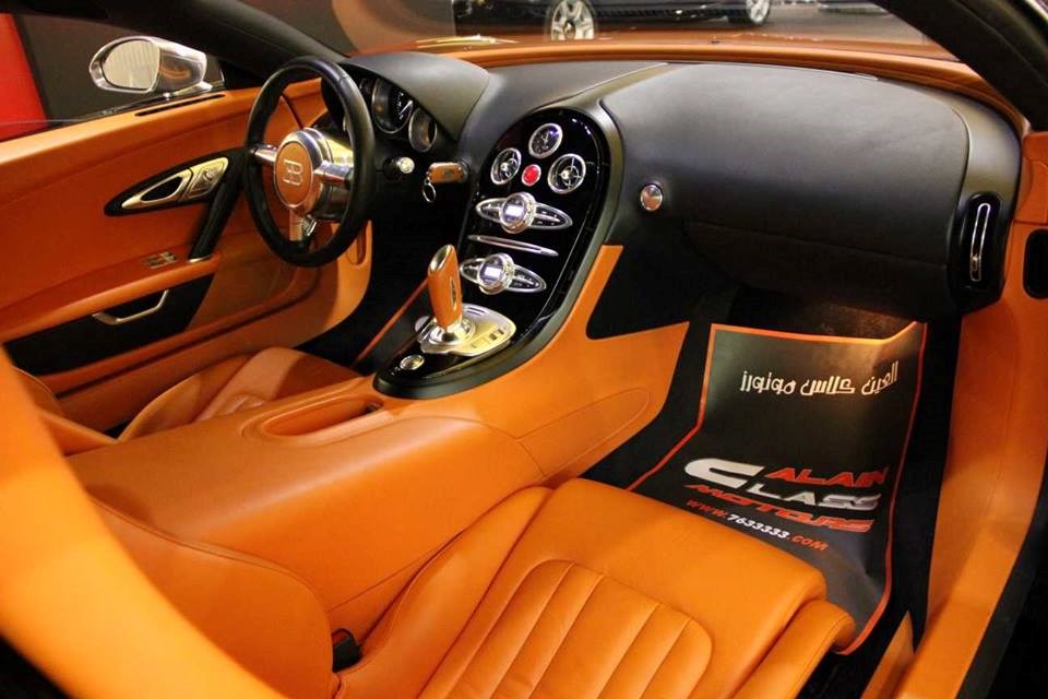 Bugatti Veyron interior.
