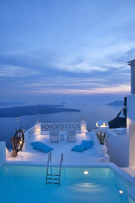 Santorini, Greece. Yes please.