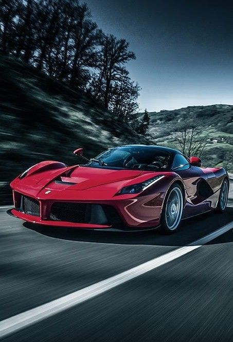 Ferrari on the road.