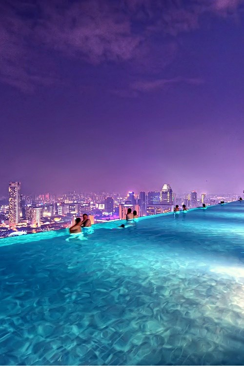 Rooftop pool in Singapore
