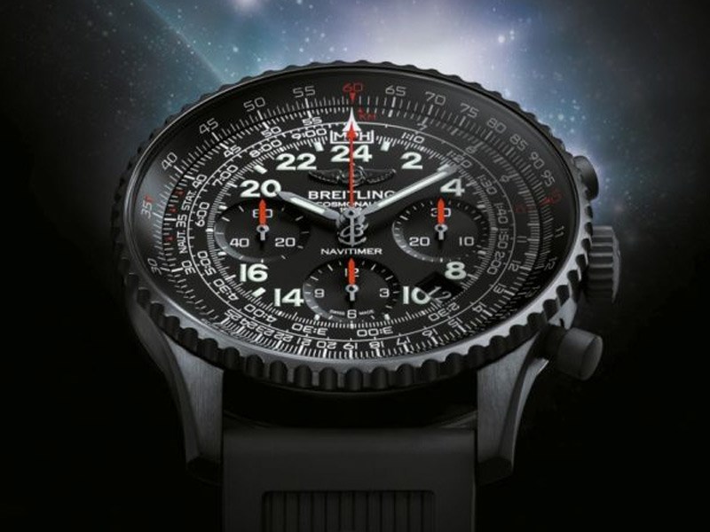 New Breitling Navitimer Cosmonaute Blacksteel Watch.