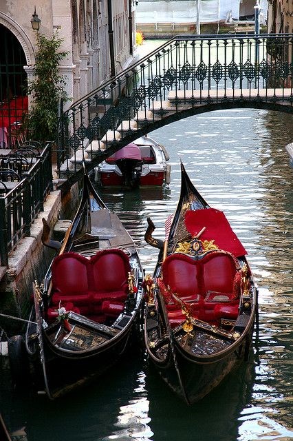 Venetian gondolas.
