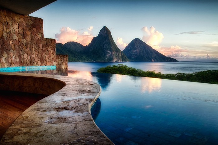 Jade Mountain on the paradise island of St. Lucia.