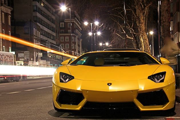 Yellow Lamborghini Aventador LP700-4.