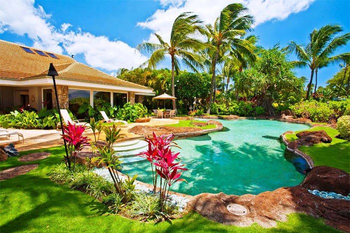 Ideal backyard pool for hot summer days