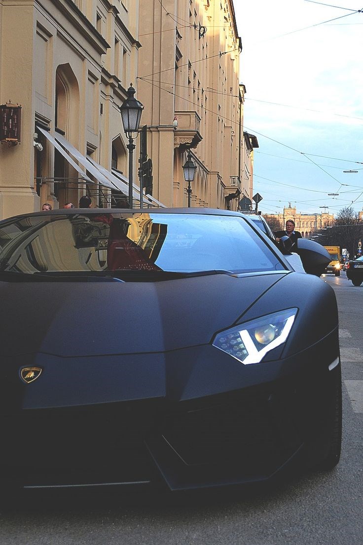 Matte black Lambo.