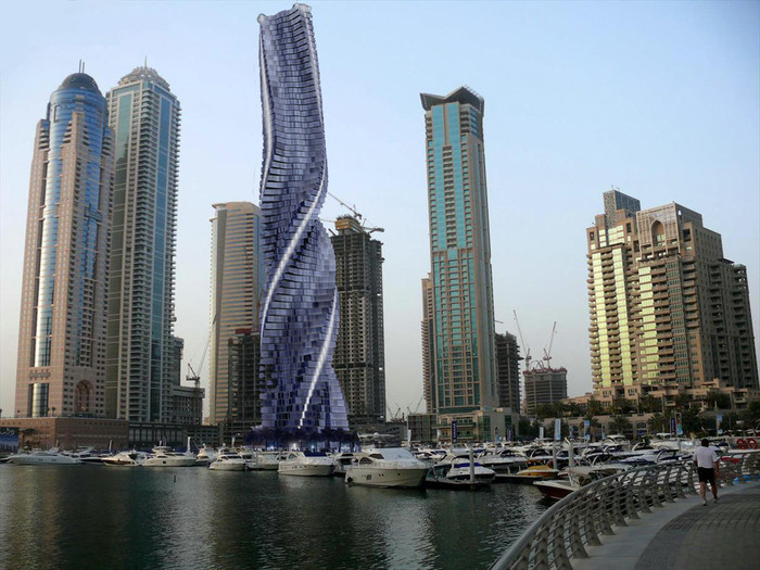 DaVinci Rotating Tower in Dubai.