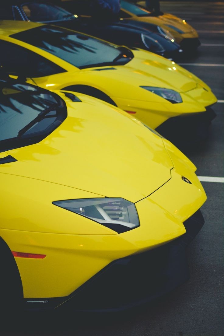 Yellow Lamborghinis.