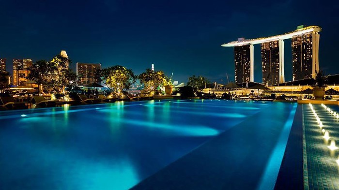  The Fullerton Bay Hotel in Singapore.