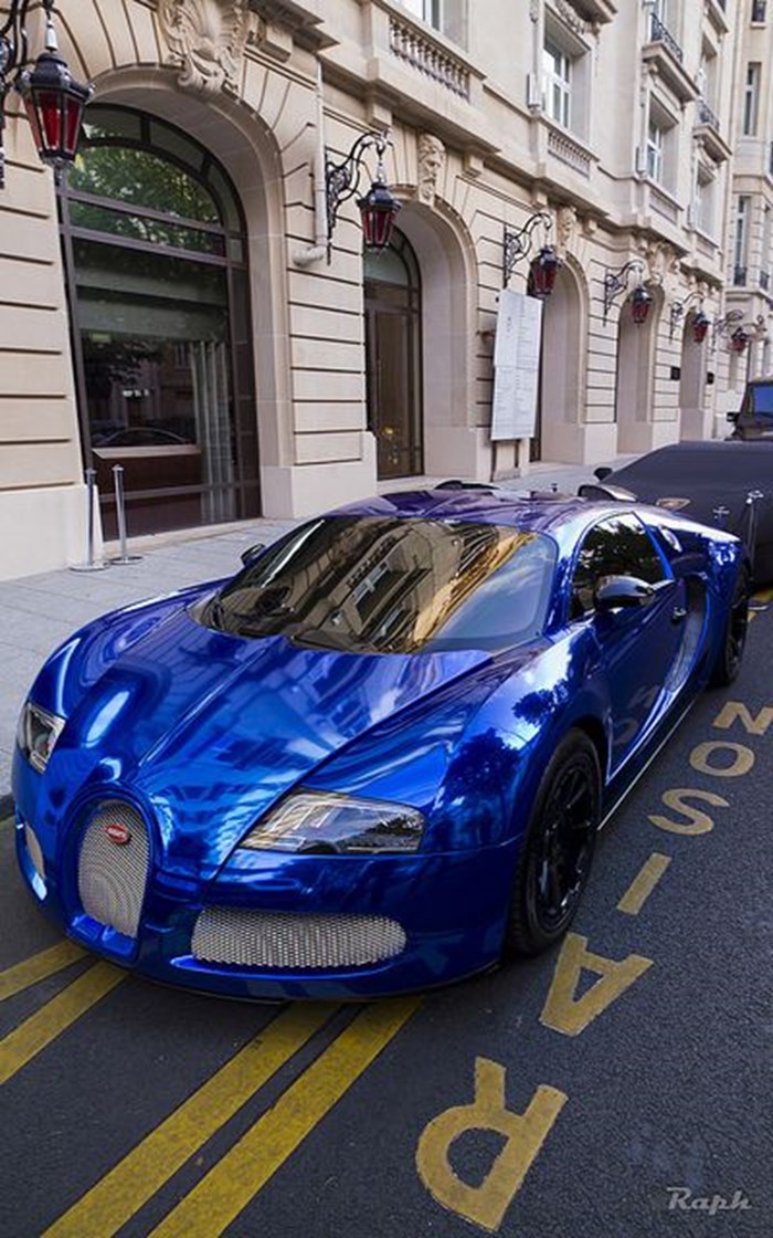 Blue Chrome Bugatti.