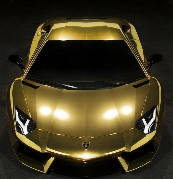 Gold Lamborghini.