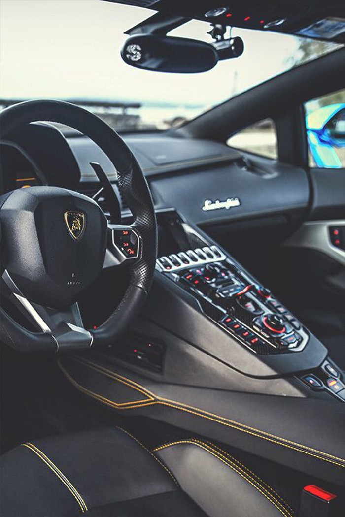 Lamborghini interior.