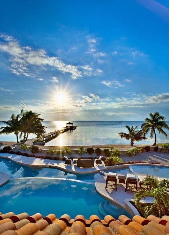 Beautiful sunrise in Jamaica.