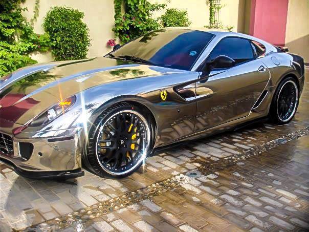 Chromed out Ferrari.