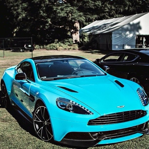 Amazing colour and an amazing car;the wonderful Aston Martin