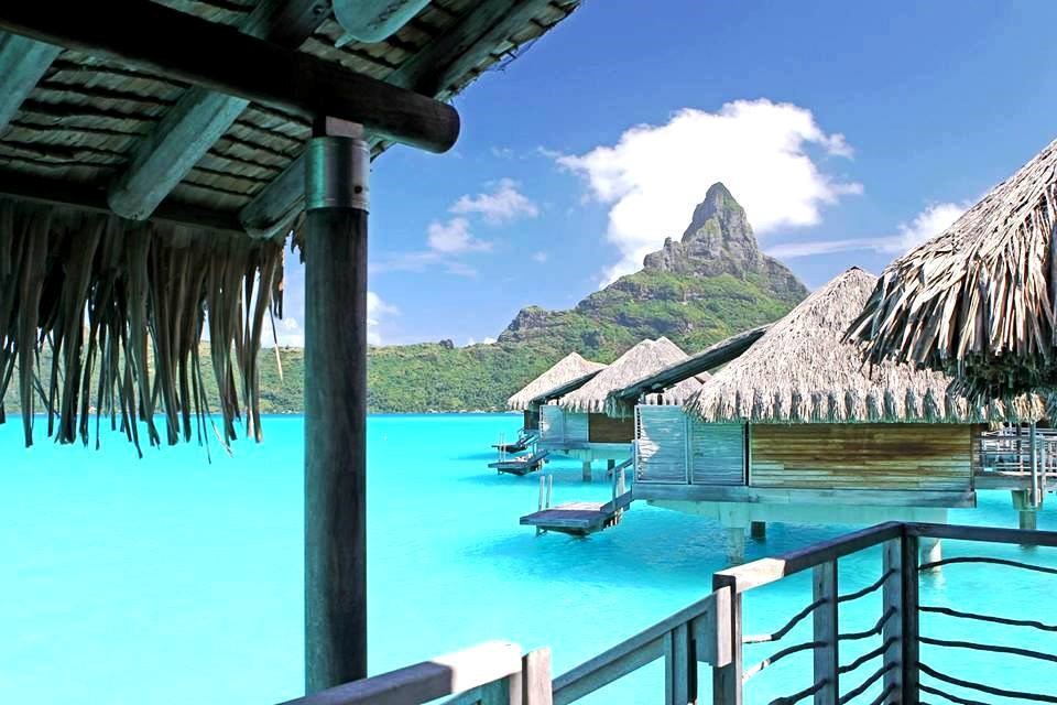 Beautiful morning in Bora Bora.