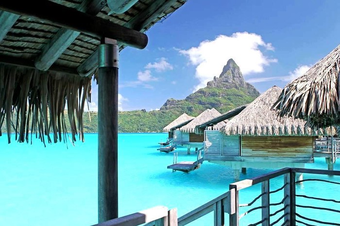 Beautiful morning in Bora Bora.