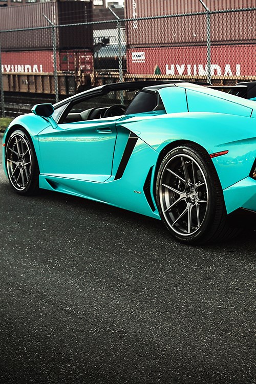 Blu Glauco Aventador Roadster.